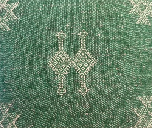 motifs traditionnels marocains du coussin sabra vert